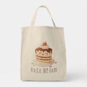 Bak mijn dag! tote bag (Achterkant)