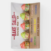 Bak Sale! Lijn van Cupcakes Script aanpassen Spandoek (Verticaal)