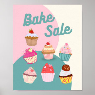 Bak Sale Sign, Cupcake Bake Sale Poster
