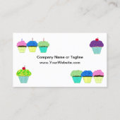 Bak Shop Party Cupcakes Ballonnen Visitekaartje (Achterkant)