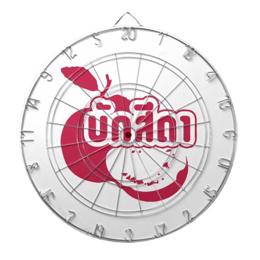 Bak Sida Farang, geschreven in Thai Isaan Dialect Dartbord (Voorkant)