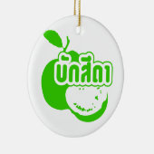 Bak Sida Farang, geschreven in Thai Isaan Dialect Keramisch Ornament (Rechts)