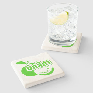 Bak Sida Farang, geschreven in Thai Isaan Dialect Stenen Onderzetter