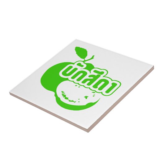 Bak Sida Farang, geschreven in Thai Isaan Dialect Tegeltje (Zijkant)