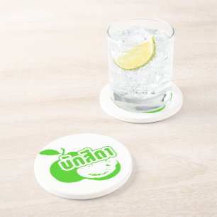 Bak Sida Farang, geschreven in Thai Isaan Dialect Zandsteen Onderzetter