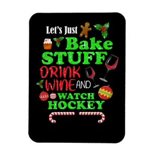 Bak spullen Drink en kijk hockey cadeau Magneet