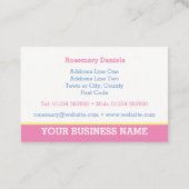 Bak & taart maken visitekaartje. visitekaartje (Achterkant)