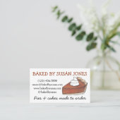 Bak van Bakery Pumpkin Pie Slice Pastry Chef Food Visitekaartje (Staand voorkant)