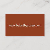 Bak van Bakery Pumpkin Pie Slice Pastry Chef Food Visitekaartje (Achterkant)