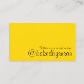 Bak van Boston Cream Pie Cake Slice Bakery Pastry Visitekaartje (Achterkant)