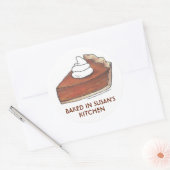 Bak van Kitchen Pumpkin Pie Slice Thanksgiving Ronde Sticker (Envelop)