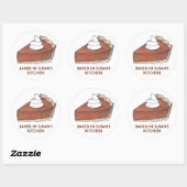 Bak van Kitchen Pumpkin Pie Slice Thanksgiving Ronde Sticker (Vel)