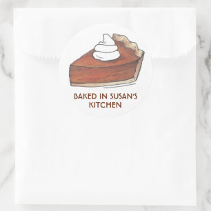Bak van Kitchen Pumpkin Pie Slice Thanksgiving Ronde Sticker