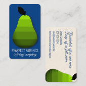 Bak van perenvruchten, kokkoekker visitekaartje (Voorkant / Achterkant)