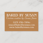 Bak van pindakaas en koekjesbakkerij visitekaartje (Achterkant)