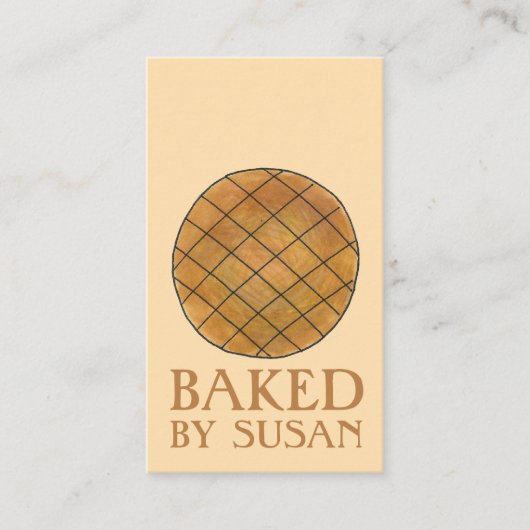Bak van pindakaas en koekjesbakkerij visitekaartje (Voorkant)