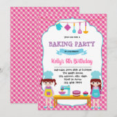 Bak verjaardagsfeestje uitnodiging (Voorkant / Achterkant)