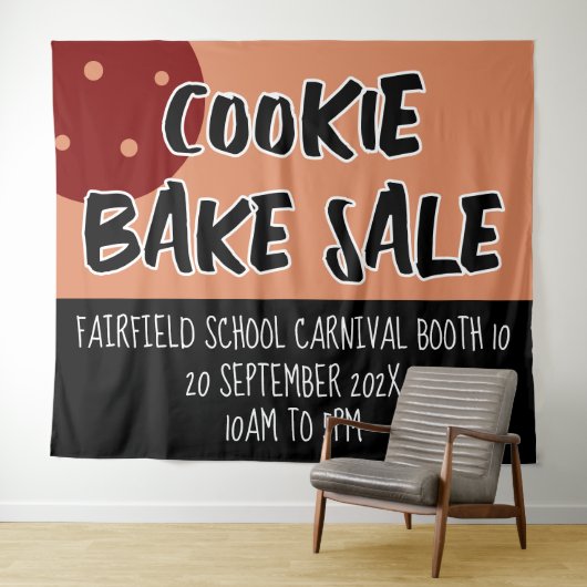 Bak Verkoopteken, Cookie Booth Banner Sjabloon Wandkleed (In Situ (horizontaal))