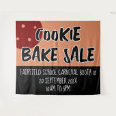 Bak Verkoopteken, Cookie Booth Banner Sjabloon Wandkleed (Voorkant (horizontaal))