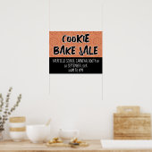 Bak Verkoopteken, Cookie Booth Poster Sjabloon (Keuken)