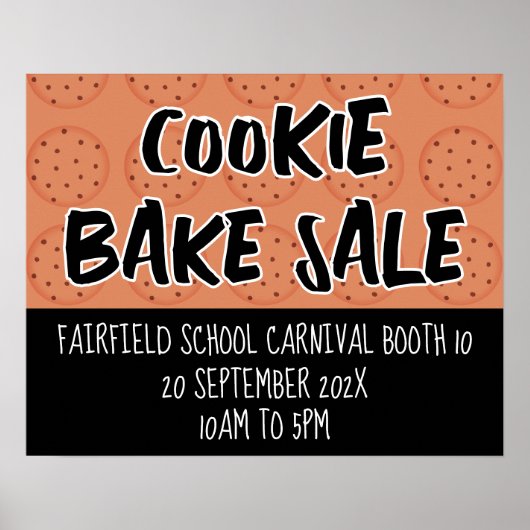 Bak Verkoopteken, Cookie Booth Poster Sjabloon (Voorkant)