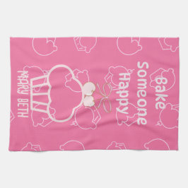 Bak vrolijke roze Keuken Handdoeken