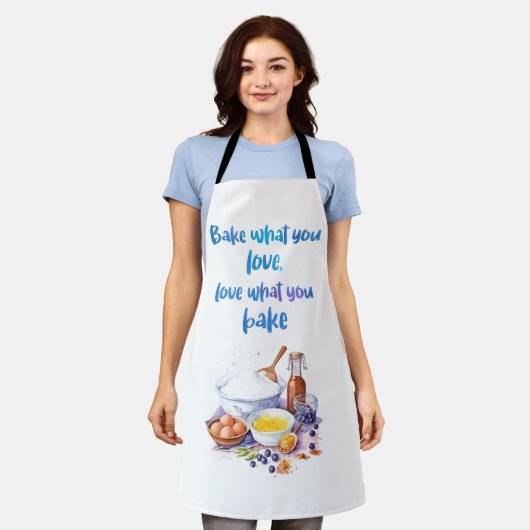 Bak waar je van houdt schort (Gedragen)