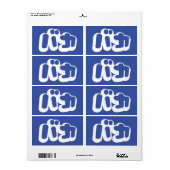 BAKA バ ~ Fool in Japans Katakana Script Etiket (Full Sheet)