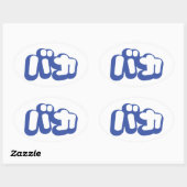 BAKA バ ~ Fool in Japans Katakana Script Ovale Sticker (Vel)