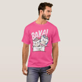 Baka Idiot Grappige Japanse Eenhoorns T-shirt (Voorkant volledig)