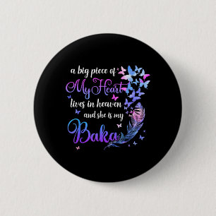 Baka Leeft in de Hemel Herdenking Oma Kleinkind Ronde Button 5,7 Cm