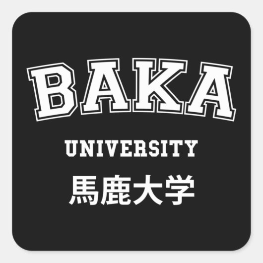 BAKA UNIVERSITEITSQUARE STICKER (Voorkant)