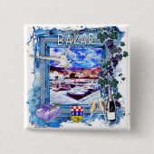 Bakar Vierkante Button 5,1 Cm (Voorkant)