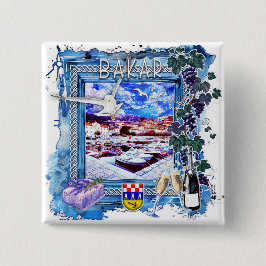 Bakar Vierkante Button 5,1 Cm