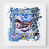 Bakar Vierkante Klok (Voorkant)