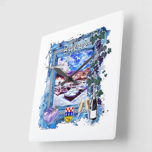 Bakar Vierkante Klok (Hoek)