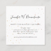 Bakbakkerij voor gebak vierkante visitekaartje (Achterkant)