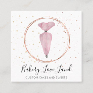 Bakbakkerij voor gebak vierkante visitekaartje