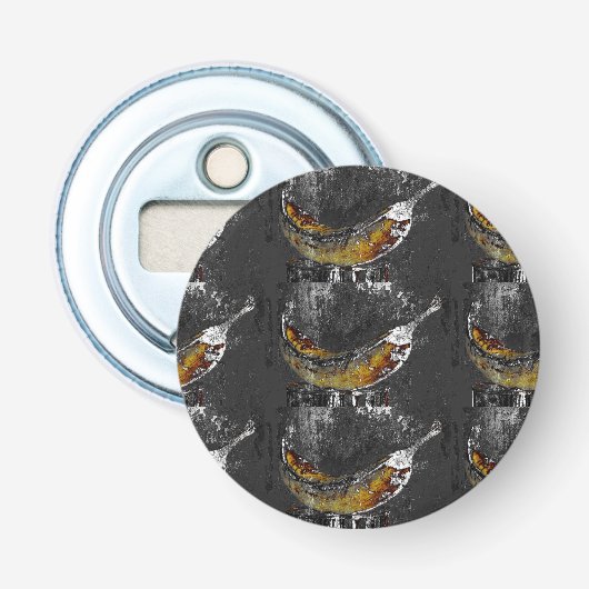 bakbanaan vlakte button flesopener (Voorkant)