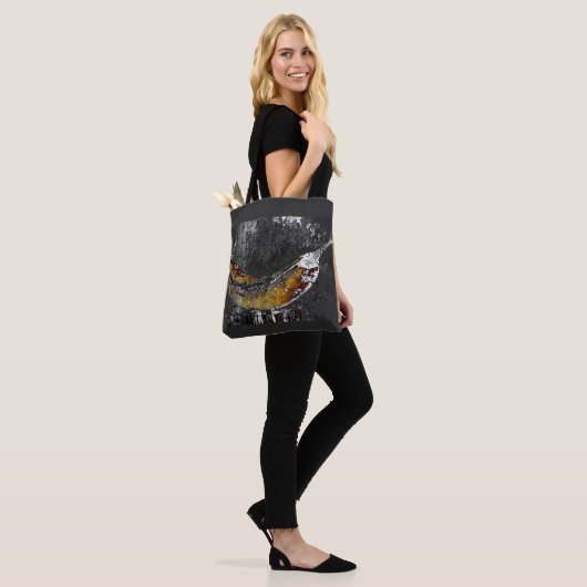 bakbanaan vlakte tote bag (Op model)