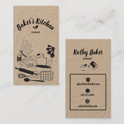 bakbedrijf visitekaartje (Voorkant / Achterkant)