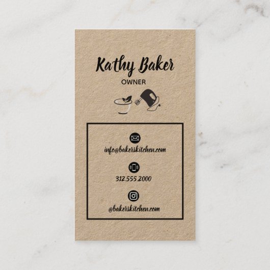 bakbedrijf visitekaartje (Achterkant)