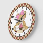 Bakbeer cartoone keuken wandklok (Hoek)