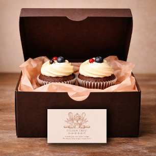 Bakbenodigdheden Bakker Bakkerij Bedankkaartje Visitekaartje