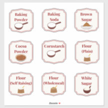 Bakbenodigdheden Voorraadkast Labelstickers Vel