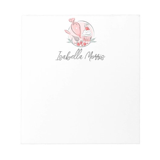  bakdeeg gepersonaliseerd notitieblok (Voorkant)