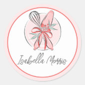  bakdeeg gepersonaliseerd ronde sticker (Voorkant)