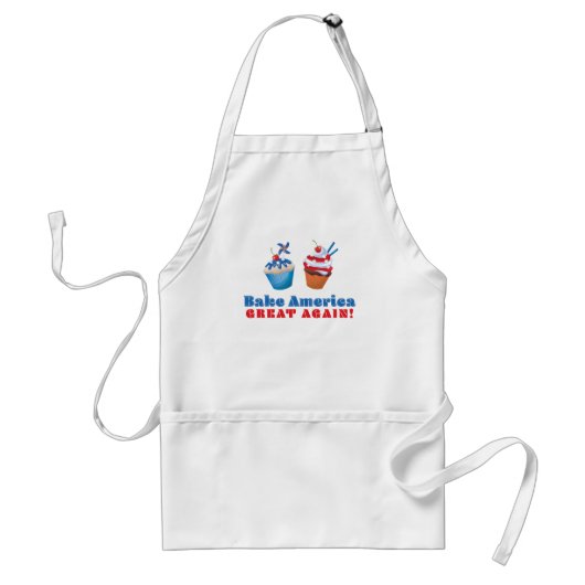 Bake America weer geweldig Patriottisch Standaard Schort (Voorkant)