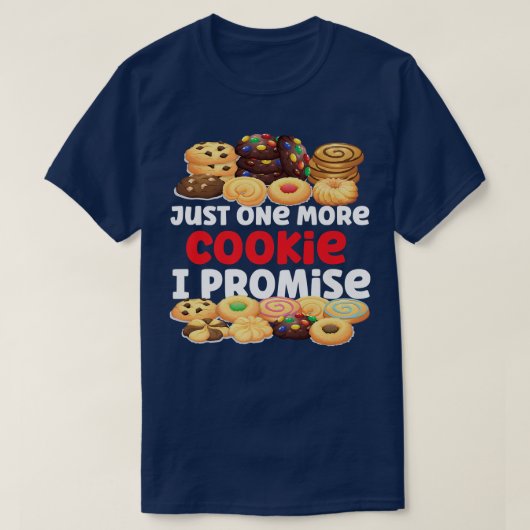 Bake Baking Cookie nog een koekje dat ik beloof T-shirt (Design voorkant)
