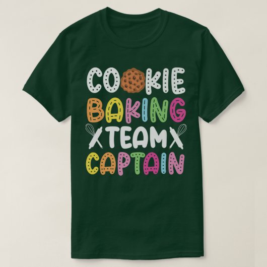 Bake Baking Cookie Team Captain Cookie Baking Team T-shirt (Design voorkant)